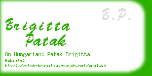 brigitta patak business card